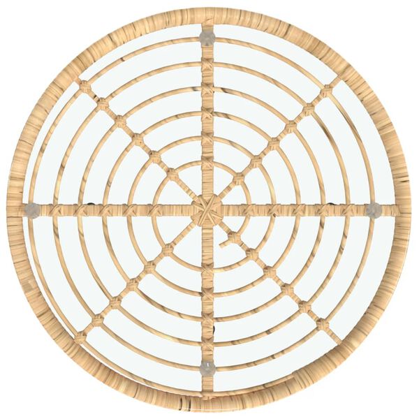 vidaXL Spisebord Ø80 cm  herdet glass og stål