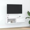 vidaXL TV-benk hvit 100x31x25,5 cm konstruert tre
