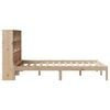 vidaXL Seng med bokhylle uten madrass 160x200 cm heltre furu