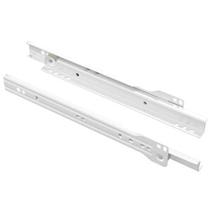 vidaXL Skuffeskinne 2 pcs Hvit 250 mm St&aring;l