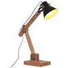 vidaXL Industriell bordlampe svart rund 58x18x90 cm E27