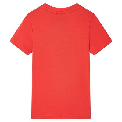 T-skjorte for barn med korte ermer rød 92