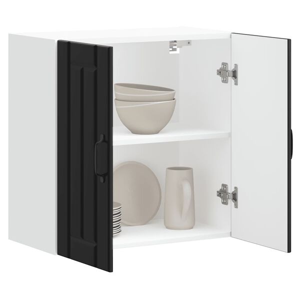 vidaXL Kj&oslash;kken veggskap Lucca svart konstruert tre