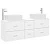 vidaXL Baderomsskapsett 3 stk. Hvit 53 x 34,5 x 63 cm Konstruert tre