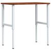 vidaXL Arbeidsbenk m&oslash;rkebrun 100x60x(71,5-98)cm heltre eik rektangul&aelig;r