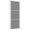 vidaXL Innerd&oslash;r 83x201,5 cm hvit ESG glass og aluminium