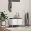 vidaXL Gangbenk Hvit 60 x 38 x 46 cm Konstruert treverk og stoff