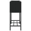 vidaXL Plantekasser med hylle 2 stk svart 70x28x70 cm polyrotting