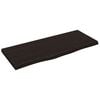 vidaXL Benkeplate til bad mørkebrun 100x40x(2-4) cm behandlet heltre