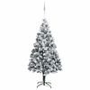 vidaXL Kunstig juletre med 300 LED Hvit 180 cm PVC og St&aring;l og Plast