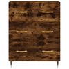 vidaXL Highboard røkt eik 69,5x34x180 cm konstruert tre