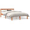 vidaXL Sengeramme uten madrass voksbrun 140x190 cm heltre furu
