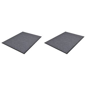 vidaXL PVC D&oslash;rmatter 2 stk gr&aring; 90x60 cm
