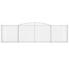 vidaXL Gabionkurver buede 6 stk 400x30x100/120 cm galvanisert jern