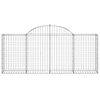 vidaXL Gabionkurver buede 3 stk 200x30x80/100 cm galvanisert jern