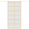 vidaXL Skyvedør gull 102,5x205 cm frostet ESG glass og aluminium