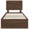 vidaXL Sengestamme med hodegjerde Brun Eik 100 x 200 cm Konstruert tre