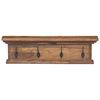 vidaXL Vegghengt kleshenger Naturlig 70 x 10 x 20 cm Massivt Teaktre