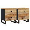vidaXL Nattbord 2 stk 40x33x46 cm heltre mango