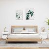 vidaXL Nattbord med LED 2 stk hvit 40x39x48,5 cm