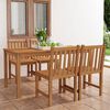 vidaXL 5-delers hagespisesett 160x80 cm heltre teak