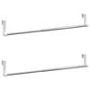 vidaXL Gardinstenger 2 stk hvit og s&oslash;lv 40-60 cm aluminium