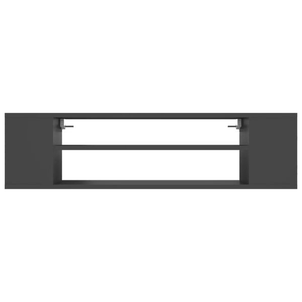 vidaXL Hengende TV-benk grå 100x30x26,5 cm konstruert tre