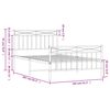 vidaXL Sengeramme i metall med hode- og fotgavl svart 100x200 cm