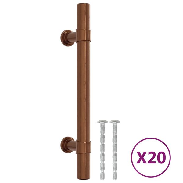 vidaXL Skaph&aring;ndtak 20 stk bronse 96 mm rustfritt st&aring;l