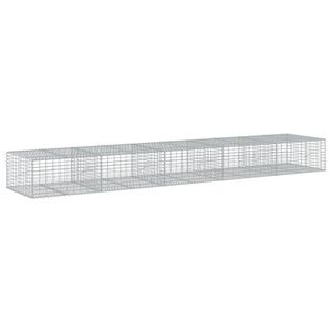 vidaXL Gabionkurv med deksel 500x100x50 cm galvanisert jern
