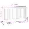 vidaXL Radiatordeksel hvit 153x19x84 cm heltre furu