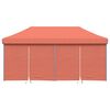vidaXL Sammenleggbart partytelt pop-up med 4 sidevegger terrakotta
