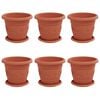 vidaXL Plantepotter 6 pcs Klinker R&oslash;d &Oslash; 26 x 21.5 cm Plast