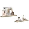 vidaXL Flytende vegghyller 2 stk eik 80x23,5x3,8 cm MDF