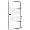 vidaXL Innerd&oslash;r slank svart 102,5x201,5 cm herdet glass og aluminium