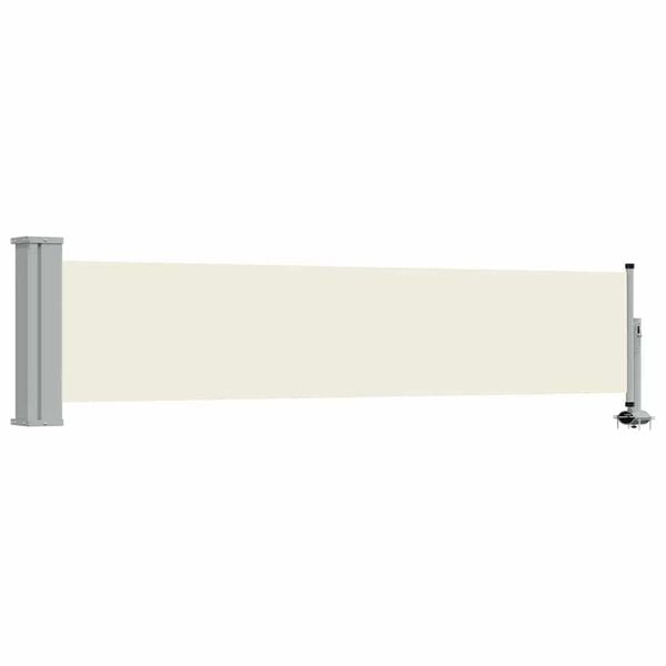 vidaXL Uttrekkbar sidemarkise 60x300 cm kremhvit