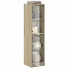 vidaXL Highboard med glassdører sonoma eik 35x37x142 cm