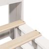 vidaXL Seng med bokhylle uten madrass hvit 140x190 cm heltre