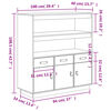 vidaXL Highboard 100x40x108,5 cm heltre furu