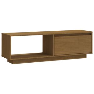 vidaXL TV-benk 110x30x33,5 cm heltre furu honningbrun