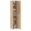 vidaXL Highboard sonoma eik 34,5x34x180 cm konstruert tre