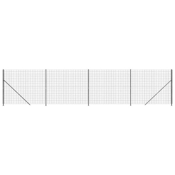 vidaXL Nettinggjerde med flens antrasitt 1,6x10 m