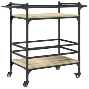vidaXL Kj&oslash;kkentralle sonoma eik 82x40x78,5 cm konstruert tre