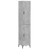 vidaXL Highboard betonggr&aring; 34,5x34x180 cm konstruert tre