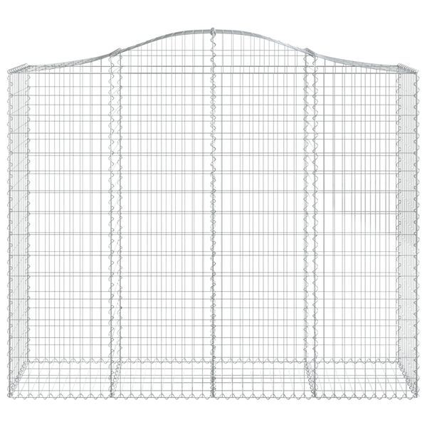 vidaXL Gabionkurver buede 13 stk 200x50x160/180 cm galvanisert jern