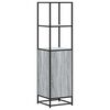 vidaXL Highboard grå sonoma 35,5x35x139 cm konstruert tre og metall