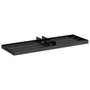 vidaXL Hage nivelleringsrake Svart 75 x 25 x 6 cm Pulverlakkert st&aring;l