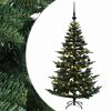 vidaXL Kunstig juletre med julekuler 120 cm 150 LED-lys Varmhvit