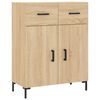 vidaXL Highboard sonoma eik 69,5x34x180 cm konstruert tre
