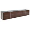 vidaXL H&oslash;ybed galvanisert st&aring;l 400x80x45 cm brun